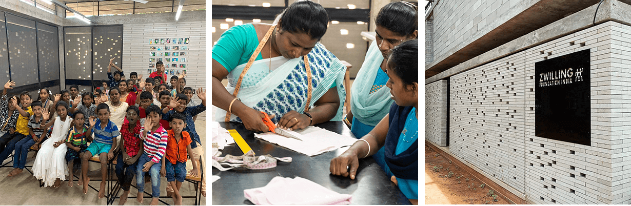Children and women at the Zwilling Foundation India