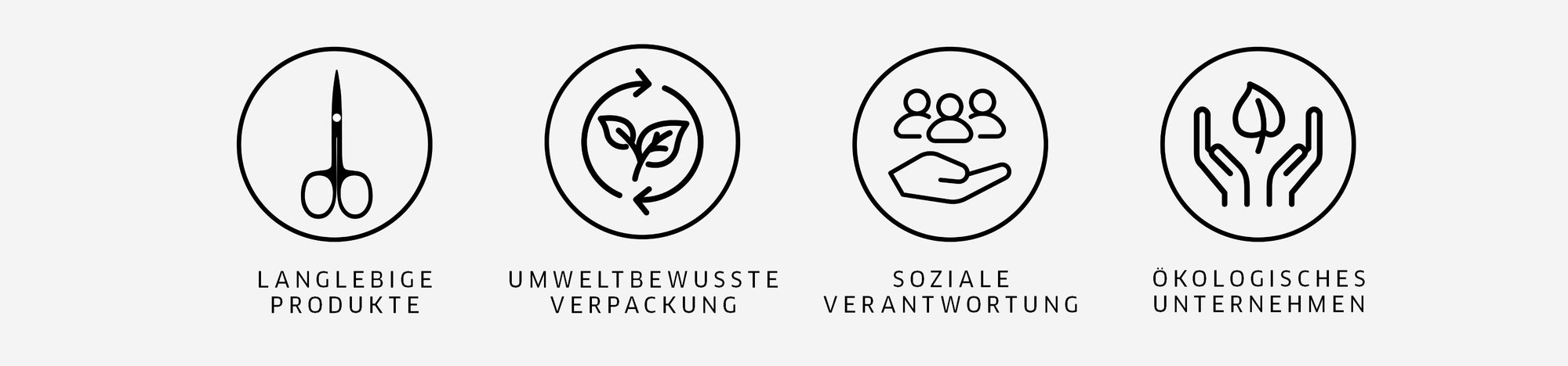 Wir definieren Nachhaltigkeit durch langlebige Produkte, umweltbewusster Verpackung, sozialer Verantwortung und die Positionierung als ökologisches Unternehmen.