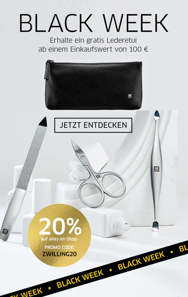 BLACK WEEK - Gratis Lederetui ab 100€ und 20% auf alles mit dem Code ZWILLING20