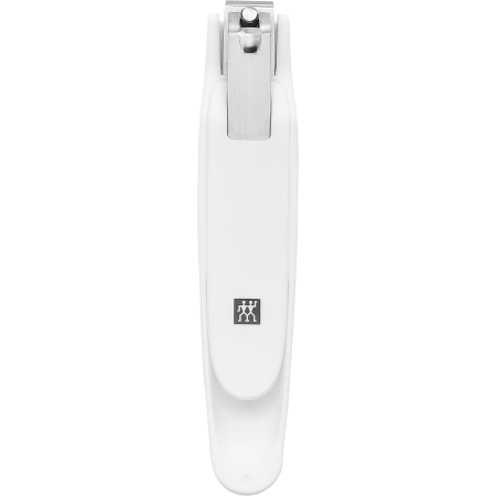 ZWILLING Premium Fußnagelknipser in Weiß mit scharfer, gerader Schneide und ergonomisch geformten Nagelfang.