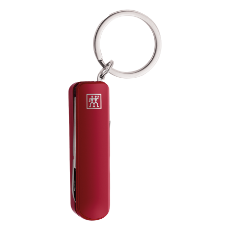 ZWILLING Classic Nagelpflege Multi-Tool mit Nagelknipser, Nagelfeile, Schere und Taschenmesser in rot.