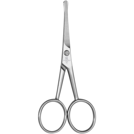 ZWILLING Premium Nasen- und Ohrenhaarschere aus rostfreiem Edelstahl mit gerader Schneide und abgerundeter Spitze.