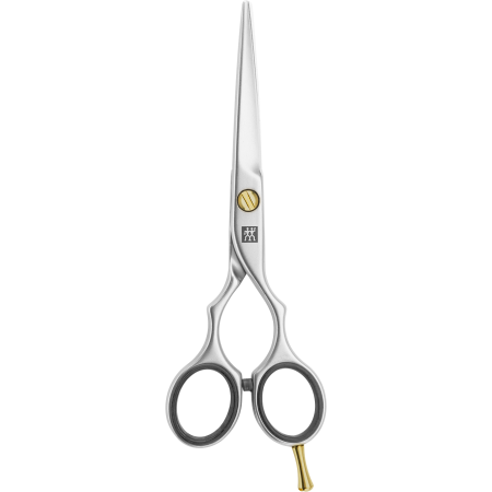ZWILLING Premium Haarschere aus rostfreiem Edelstahl mit Mikrozahnung für präzisen Schnitt.
