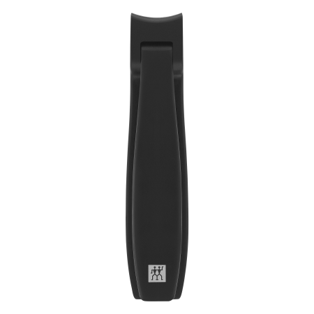 ZWILLING Premium Nagelknipser in schwarz mit leicht gebogener Schneide.