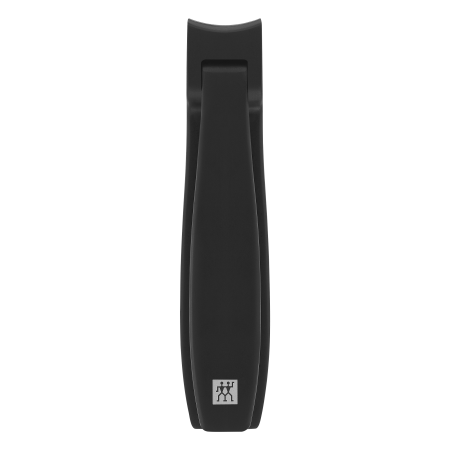 ZWILLING Premium Nagelknipser in schwarz mit leicht gebogener Schneide.