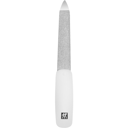 ZWILLING Classic Saphir-Nagelfeile in weiß mit grob-und feinkörnigen Feilenflächen zum Kürzen und Formen. Länge 90 mm.