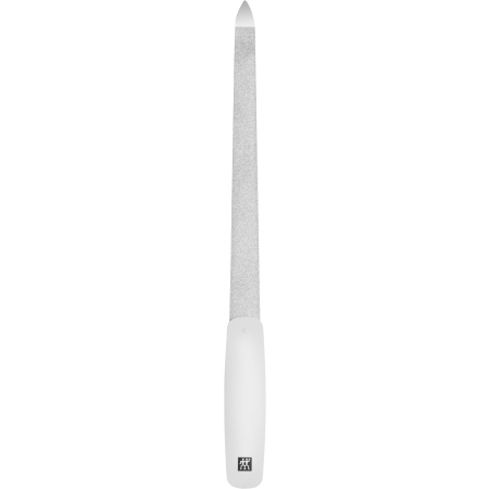 ZWILLING Classic Saphir-Nagelfeile in weiß mit grob-und feinkörnigen Feilenflächen zum Kürzen und Formen. Länge 180 mm.