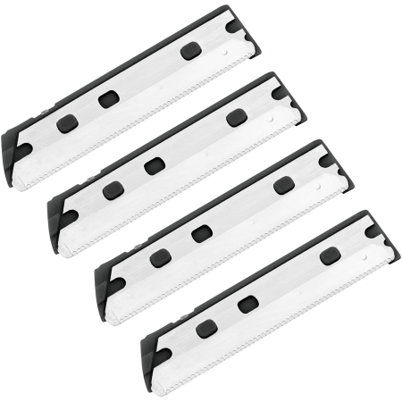 Vier ZWILLING Premium Ersatzklingen aus Edelstahl für den ZWILLING Premium Gesichtshaar-Rasierer in matt-gold.