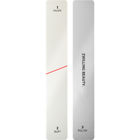 ZWILLING Premium Polierfeile mit drei unterschiedlich feinen Seiten zum Formen, Glätten und Polieren.