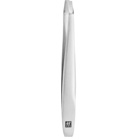 ZWILLING Premium abgewinkelte Pinzette aus rostfreiem Edelstahl mit angerauten, perfekt kalibrierten Spitzen.