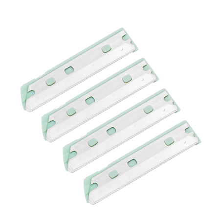 Vier ZWILLING Premium Ersatzklingen aus Edelstahl für den ZWILLING Premium Gesichtshaar-Rasierer.