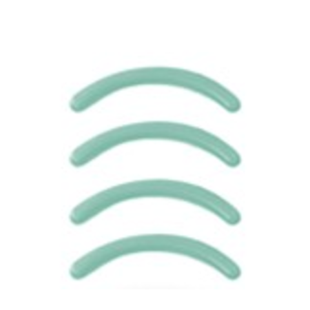 Vier ZWILLING Premium Silikonpads in mint für die ZWILLING Premium Wimpernzange.