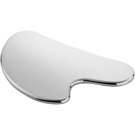 Rückansicht eines ZWILLING Premium Edelstahl-Gesichtsmassagers für wohltuende Gua-Sha-Behandlungen.