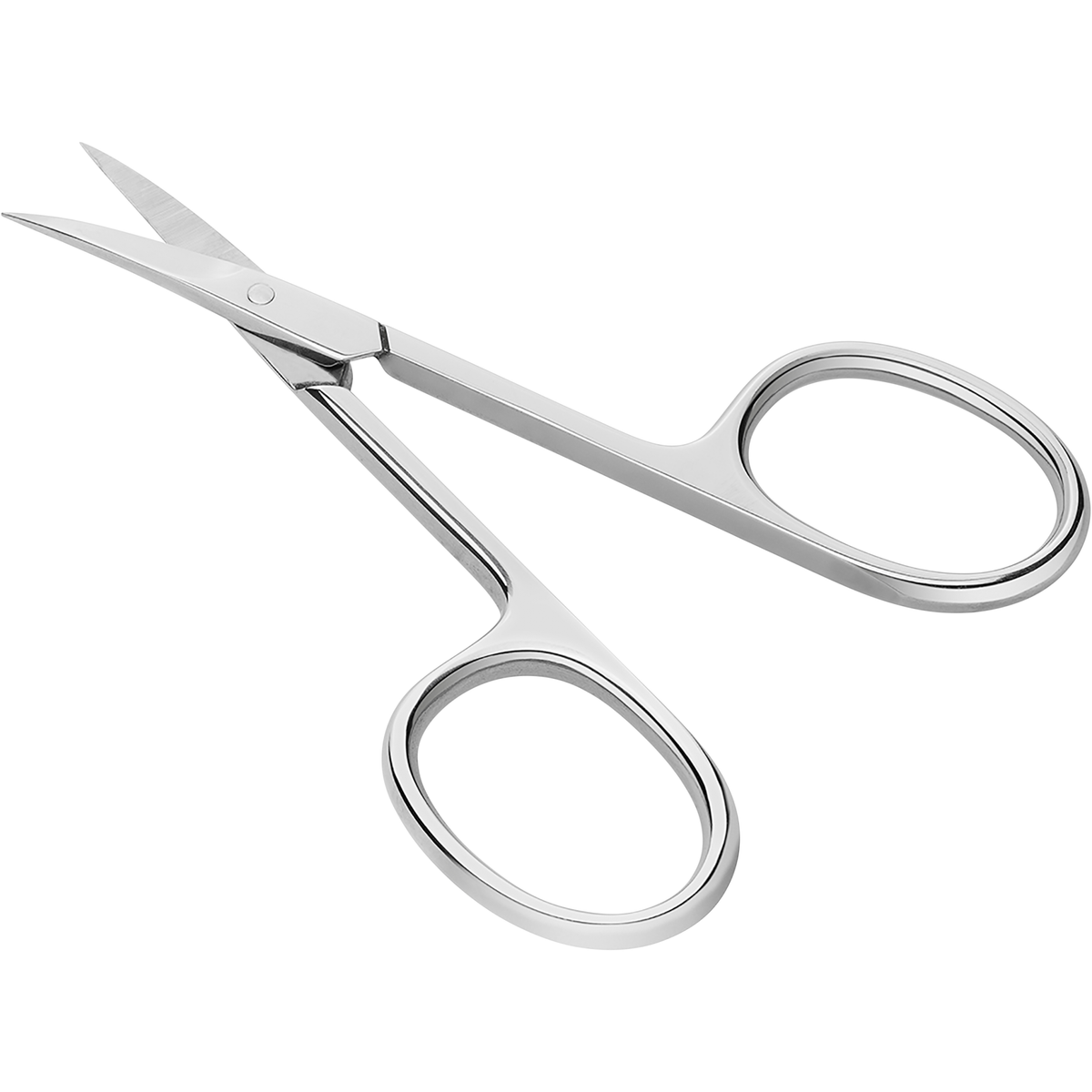 Rückansicht einer geöffneten ZWILLING Classic  Nagelhautschere aus rostfreiem Edelstahl mit scharfer, spitz zulaufender Schneide.