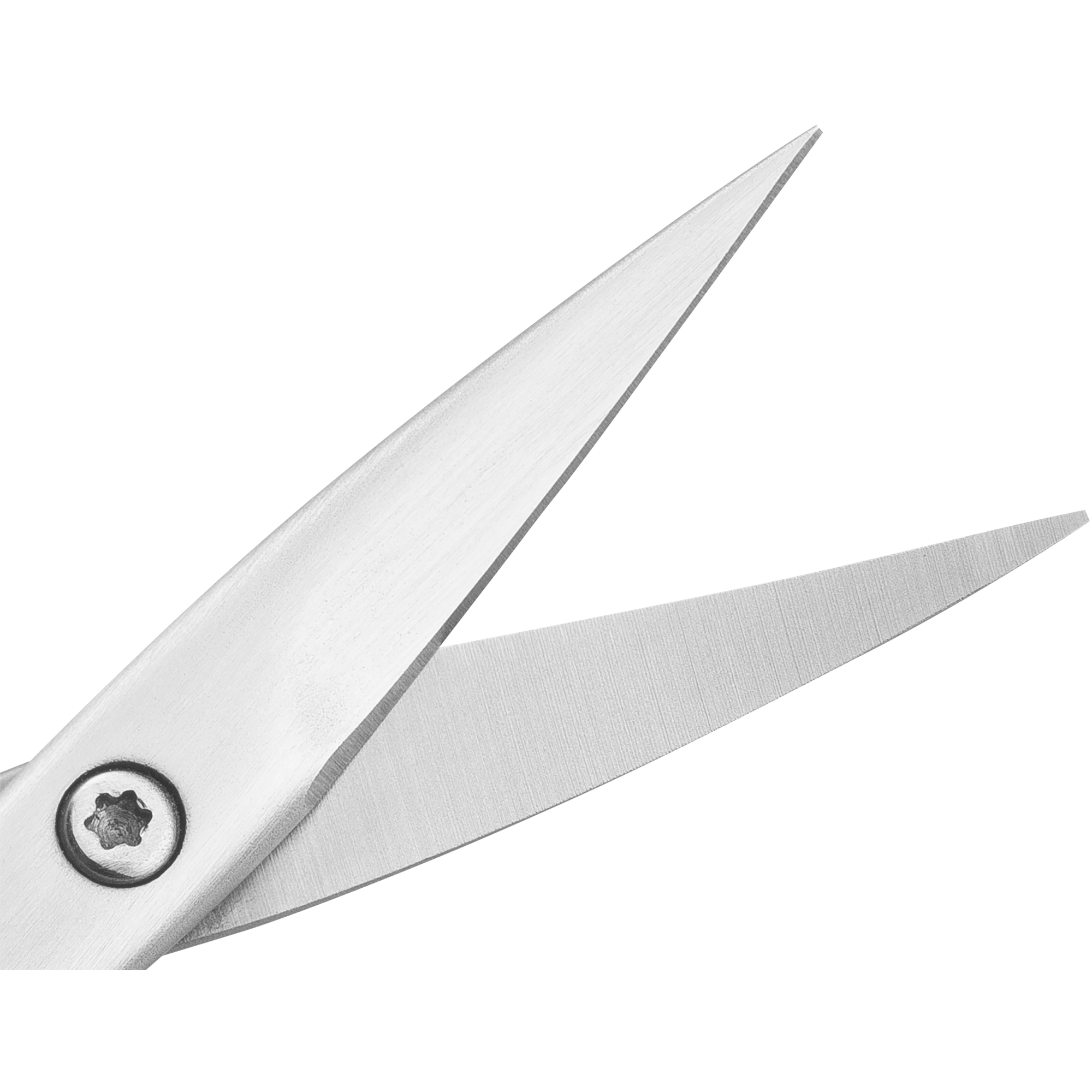Nahaufnahme der geöffneten Schneide der ZWILLING Premium Nagelhautschere aus rostfreiem Edelstahl mit scharfen, präzisen Klingen.