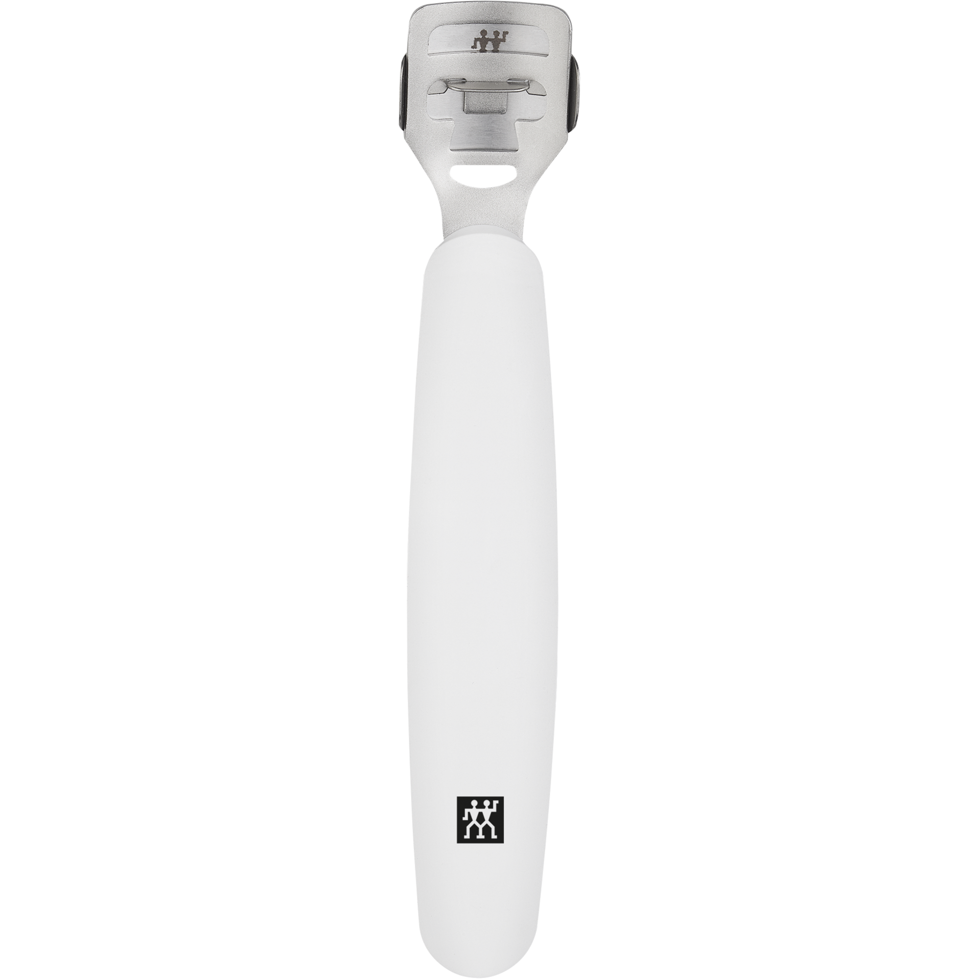 ZWILLING Premium Hornhauthobel in Weiß mit scharfer, auswechselbarer Klinge und integrierter Reinigungsbürste.
