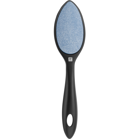 ZWILLING Premium Keramik-Hortnhautentferner in Schwarz mit grober und feiner Seite für die schonende Fußpflege.
