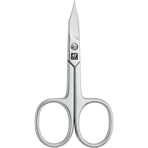 ZWILLING Classic Nagel- und Hautschere aus rostfreiem Edelstahl mit leicht gebogener Schneide und feiner Spitze.