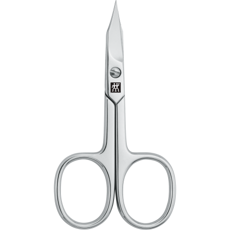ZWILLING Classic Nagel- und Hautschere aus rostfreiem Edelstahl mit leicht gebogener Schneide und feiner Spitze.