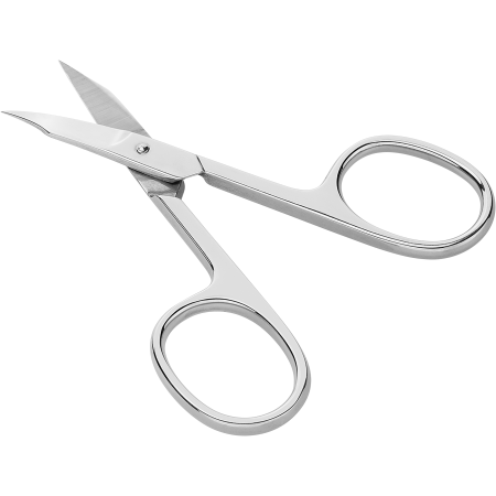 Rückansicht einer ZWILLING Classic Nagel- und Hautschere aus rostfreiem Edelstahl mit gepogener Schneide und pointierter Spitze für die Anwendung an der Nagelhaut.