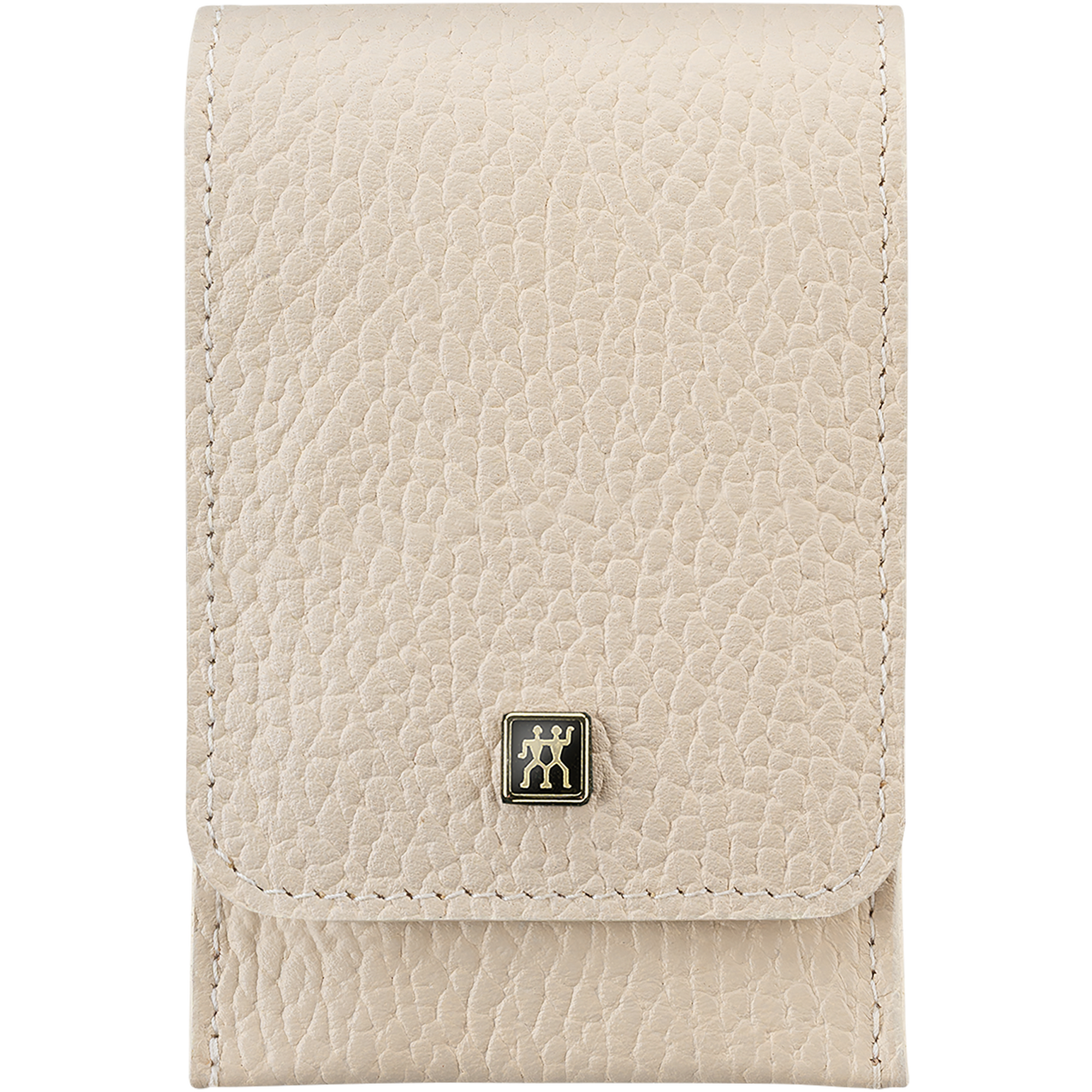 Maniküre Set 4tlg. mit Kompakt-Nagelknipser, Leder, beige