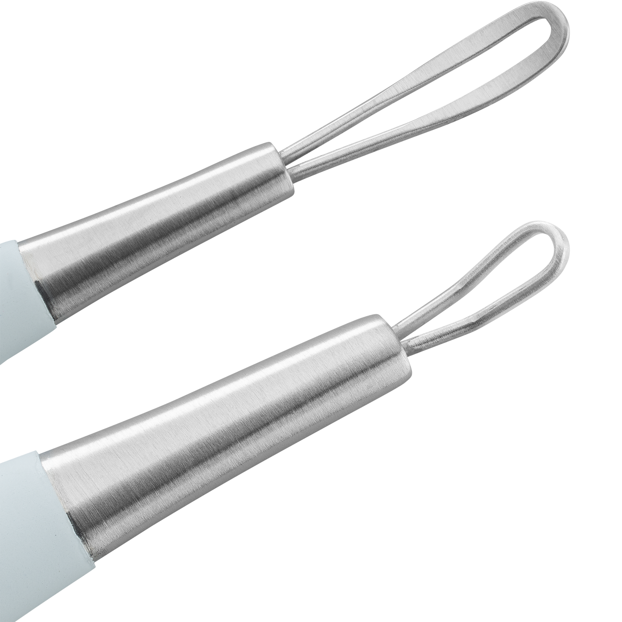 Nahaufnahme der kleinen und großen Schlaufe des ZWILLING Premium Mitesserentferners mint.