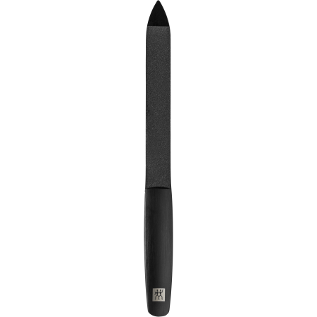 ZWILLING Premium Saphir-Nagelfeile in Schwarz mit grob-und feinkörnigen Feilenflächen zum Kürzen und Formen.