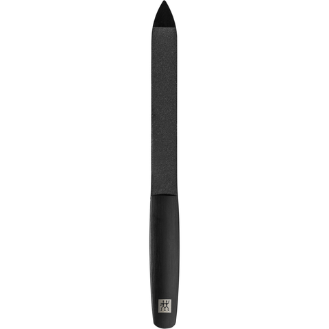 ZWILLING Premium Saphir-Nagelfeile in Schwarz mit grob-und feinkörnigen Feilenflächen zum Kürzen und Formen.
