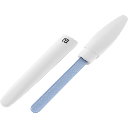 ZWILLING Premium Keramik-Nagelfeile in weiß mit grob-und feinkörnigen Feilenflächen zum Kürzen und Formen, ohne Schutzkappe.