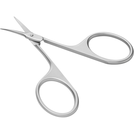 Rückansicht einer ZWILLING Premium Nagelhautschere in rostfreiem Edelstahl mit verlängerter, zusätzlich angeschliffener Turmspitze für präzisen Schnitt.