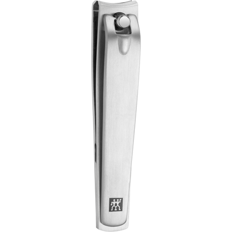 ZWILLING Premium Nagelknipser aus rostfreiem Edelstahl mit gebogener Schneide.