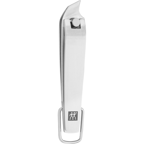 ZWILLING Premium Nagelknipser aus rostfreiem Edelstahl mit abgewinkelter Schneide und Schlüsselring.