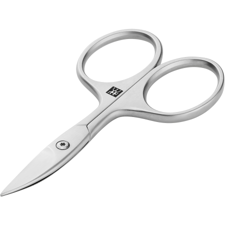 Queransicht einer ZWILLING Premium Nagelschere aus rostfreiem Edelstahl mit scharfen, präzisen Klingen und ergonomischen Griffen.