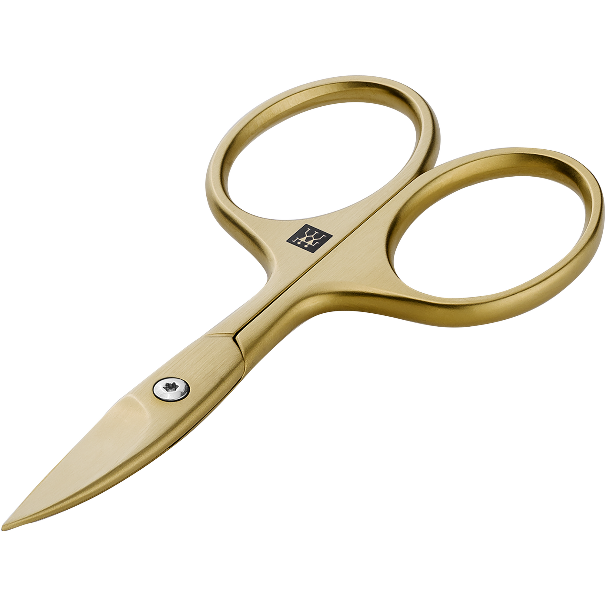 Queransicht einer ZWILLING Premium Nagelschere in Gold mit scharfen, präzisen Klingen und ergonomischen Griffen.