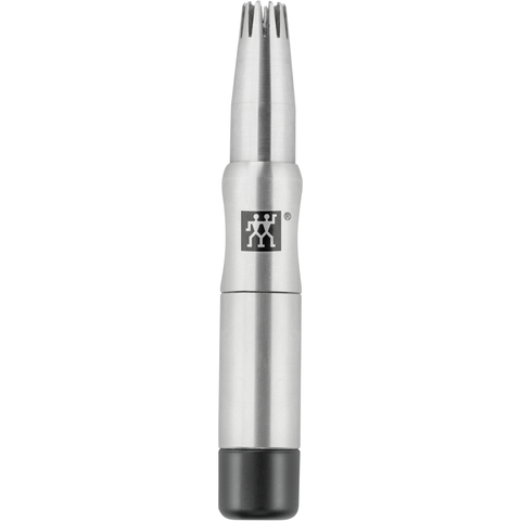 ZWILLING Premium 
Nasen- und Ohrenhaartrimmer aus rostfreiem Edelstahl mit innenliegenden, rotierenden Schneiden für sichere Haarentfernung.