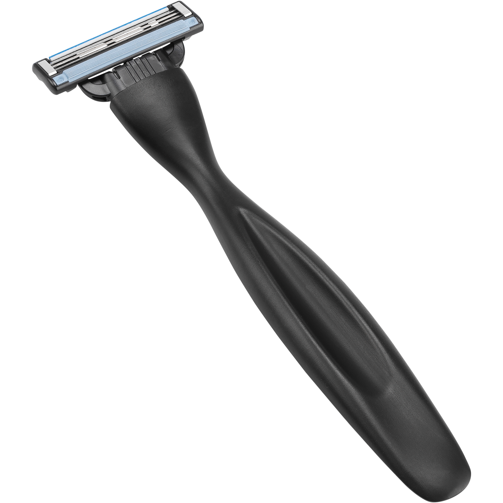 Rückansicht eines ZWILLING Premium Edelstahlrasierers mit mattschwarzer, hochfester PVD-Beschichtung.