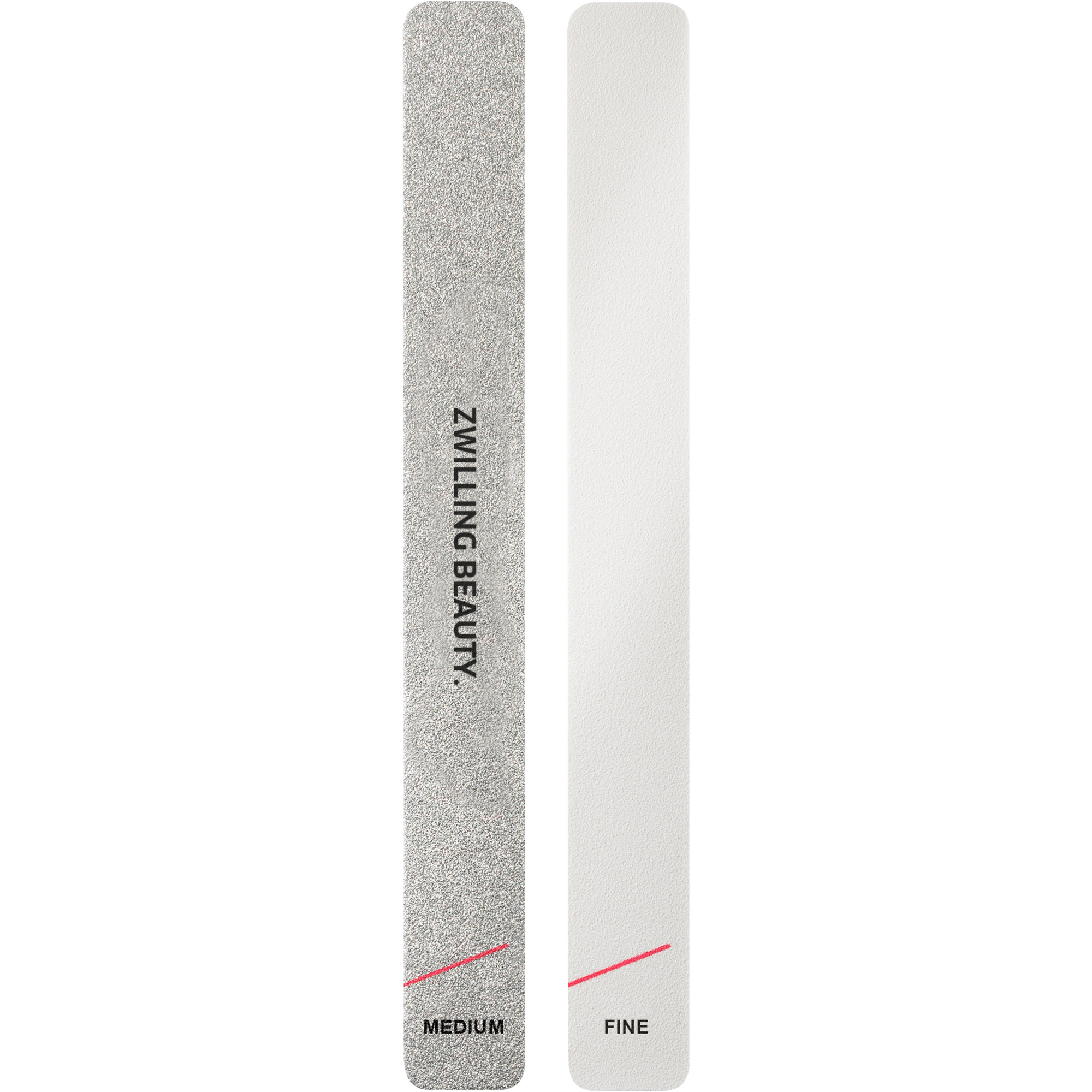 ZWILLING Premium Sandblatt-Nagelfeilen mit grob- und feinkörnigen Feilenflächen zum Kürzen und Formen.