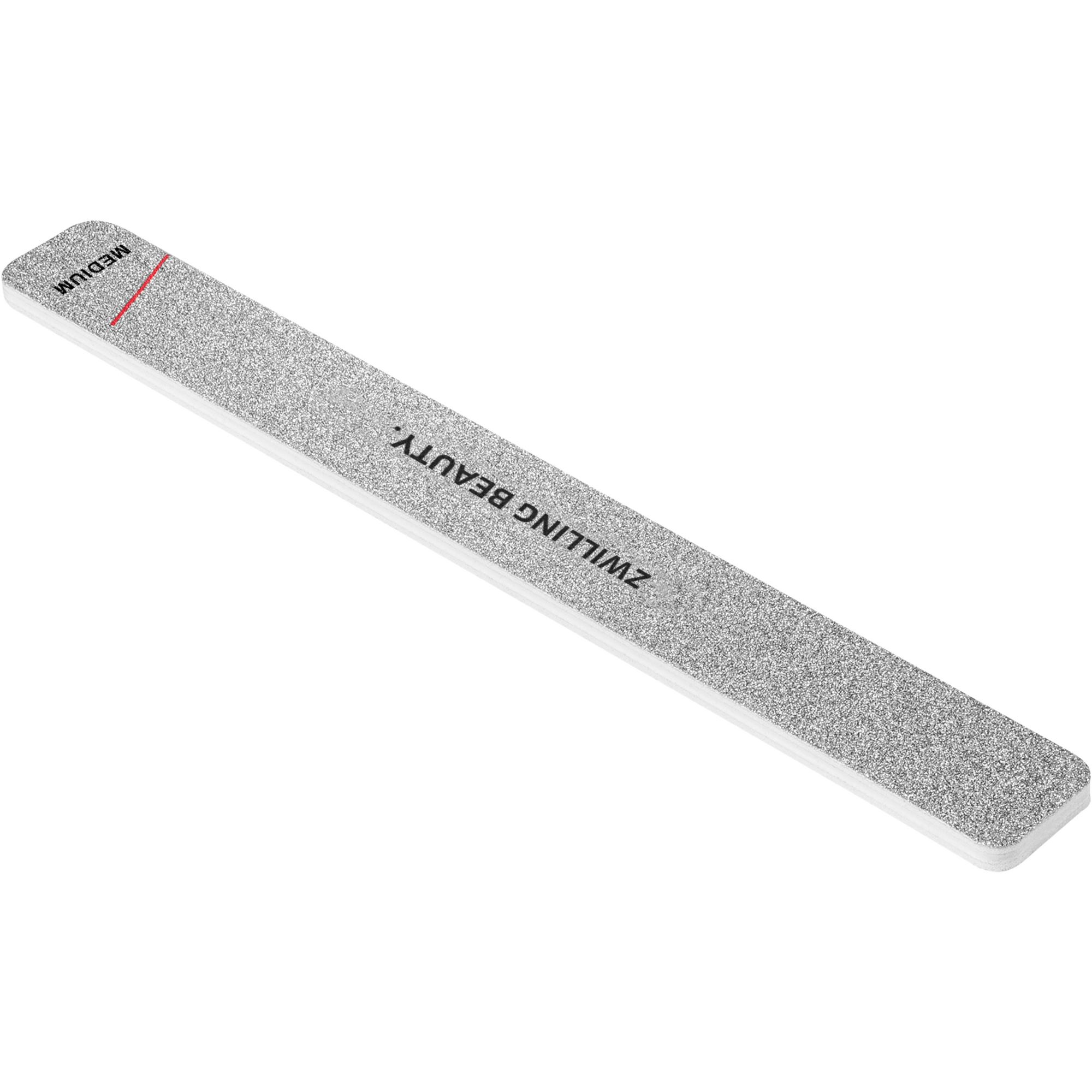 Queransicht einer ZWILLING Premium Sandblatt-Nagelfeile mit dem Feilenblatt "Medium".