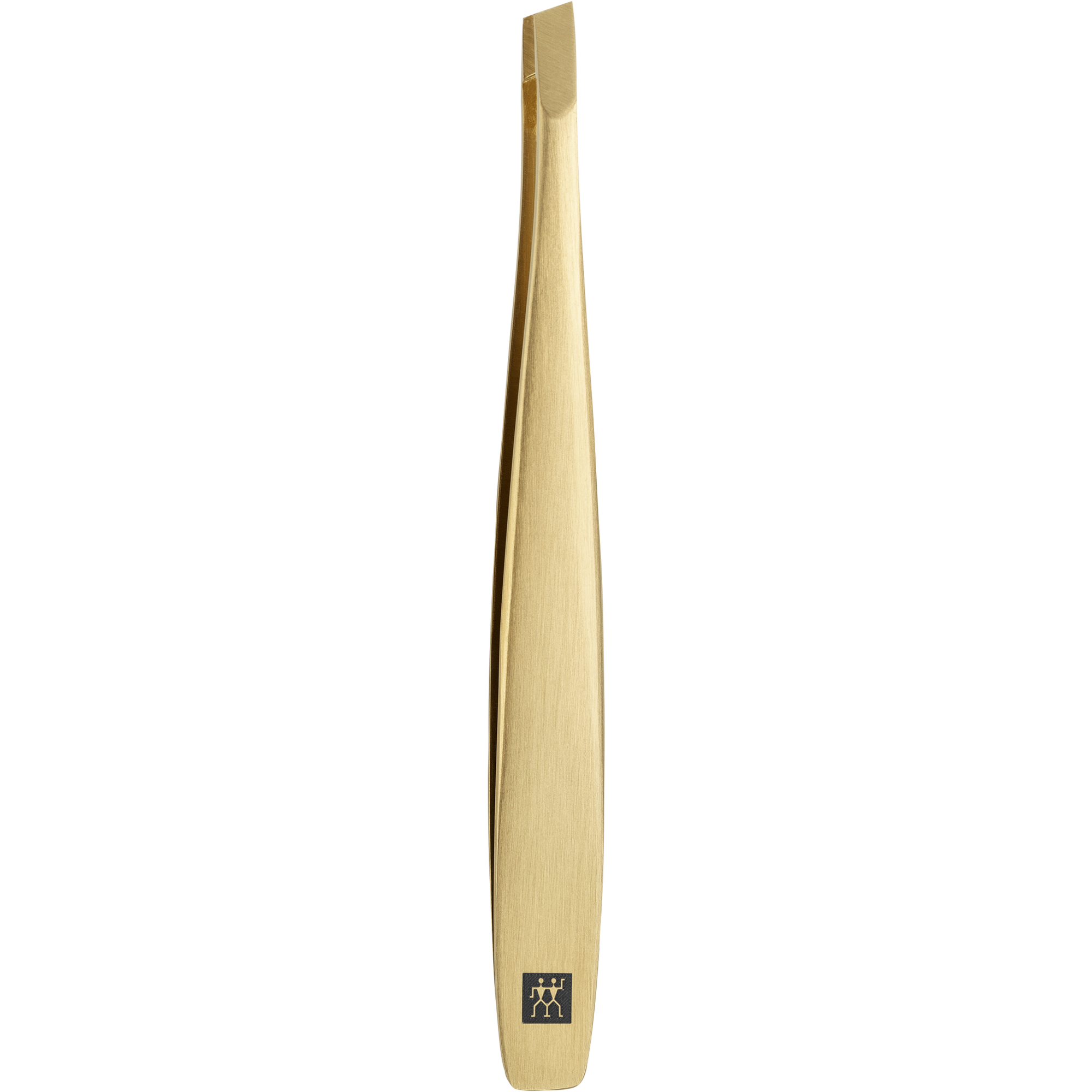 ZWILLING Premium schräge Pinzette in Gold mit handgeschliffenen Spitzen.
