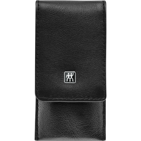 Frontalansicht eines ZWILLING Premium Sets 3tlg. in schwarz mit essentiellen Pflegeinstrumenten aus rostfreiem Edelstahl.