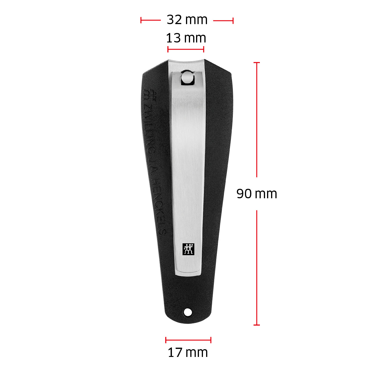 Nagelknipser 90mm mit Nagelfang, Edelstahl mattiert