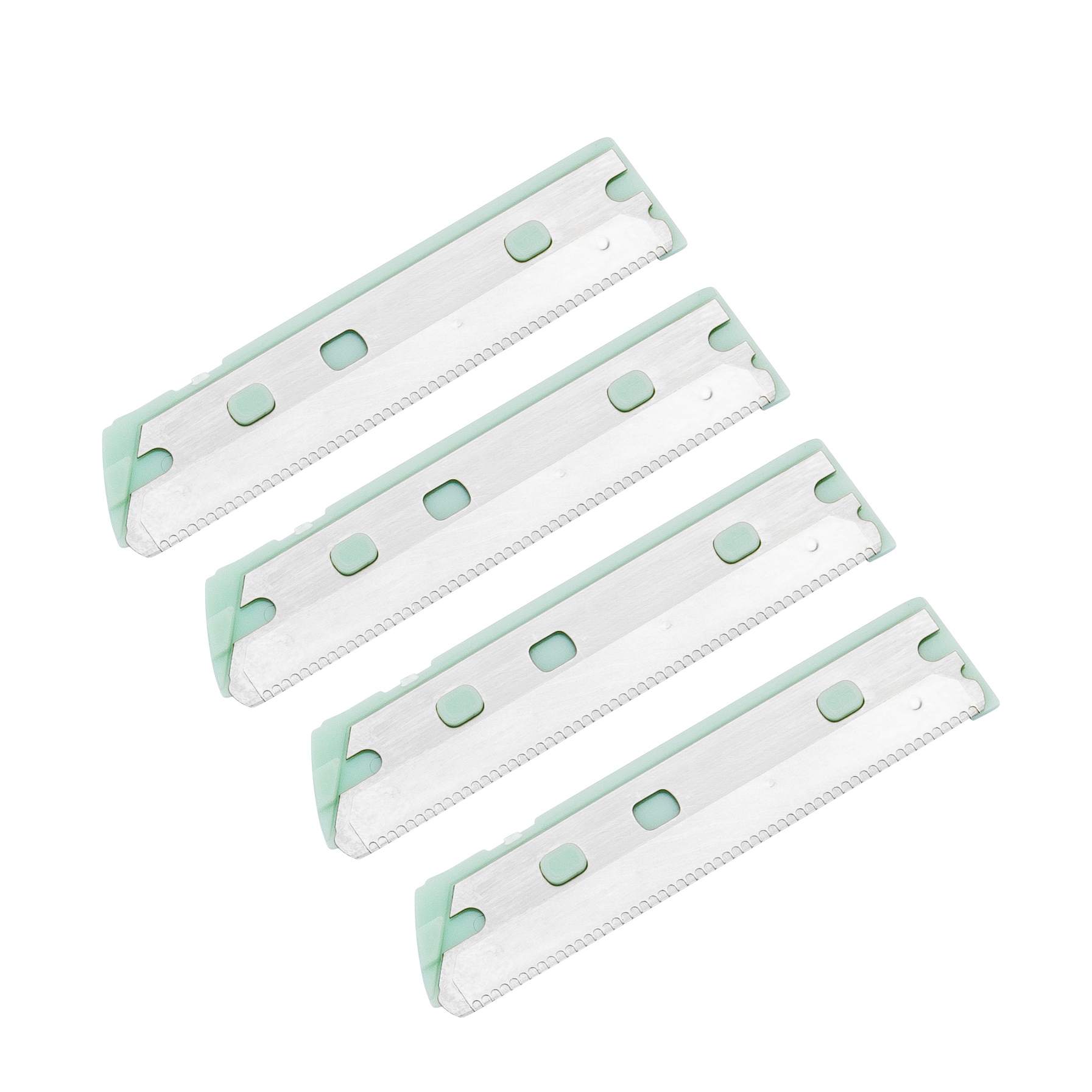 Vier ZWILLING Premium Ersatzklingen aus Edelstahl für den ZWILLING Premium Gesichtshaar-Rasierer.
