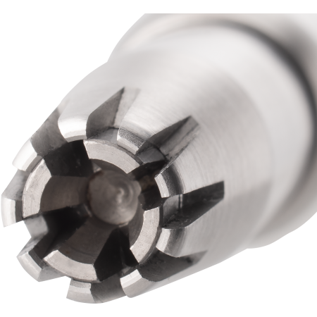 Nahaufnahme eines ZWILLING  
Premium Nasen- und Ohrenhaartrimmers mit innenliegenden, rotierenden Schneiden.