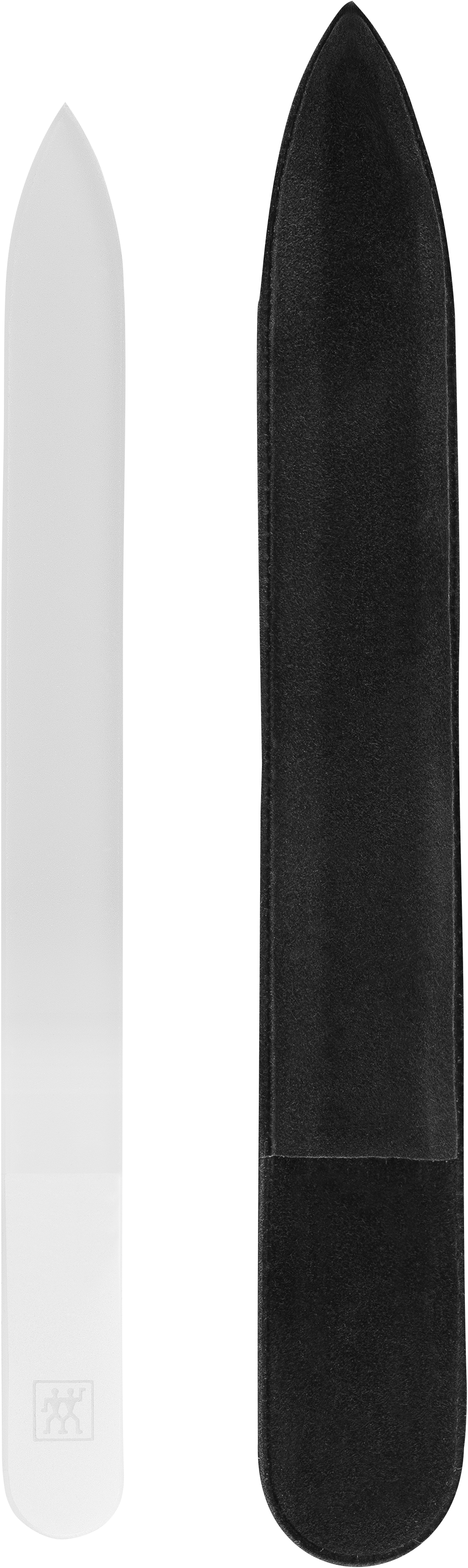 ZWILLING Premium Glas-Nagelfeile mit extrem feinkörnigen Feilenflächen zum sanften Formen und Versiegeln, inklusive Hülle.