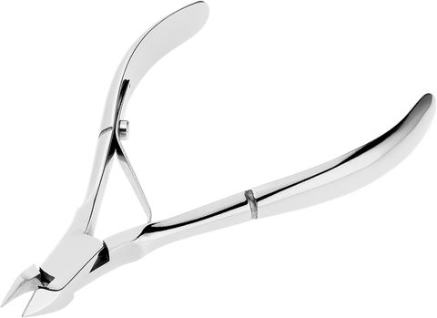 Queransicht einer ZWILLING Classic Nagelhautzange aus rostfreiem Edelstahl mit präziser Schneide für exakten Schnitt.