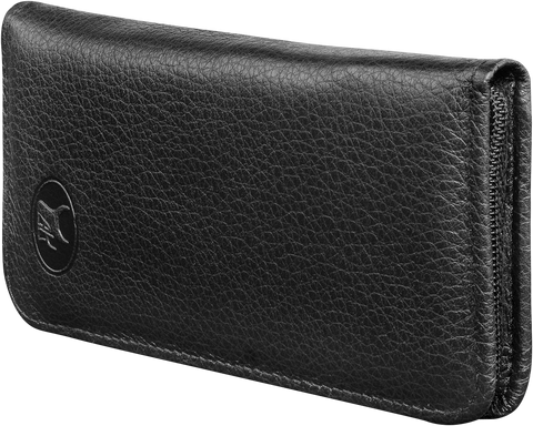 Frontalansicht eines ZWILLING Premium Sets 5tlg. in schwarz mit den meistgenutzten Pflegeinstrumenten aus rostfreiem Edelstahl.