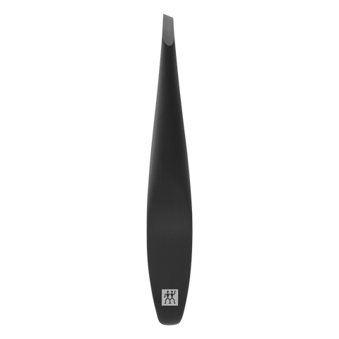 Schräge Pinzette, schwarz mattiert