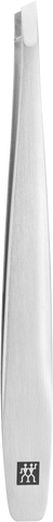 Schräge Pinzette, Edelstahl mattiert