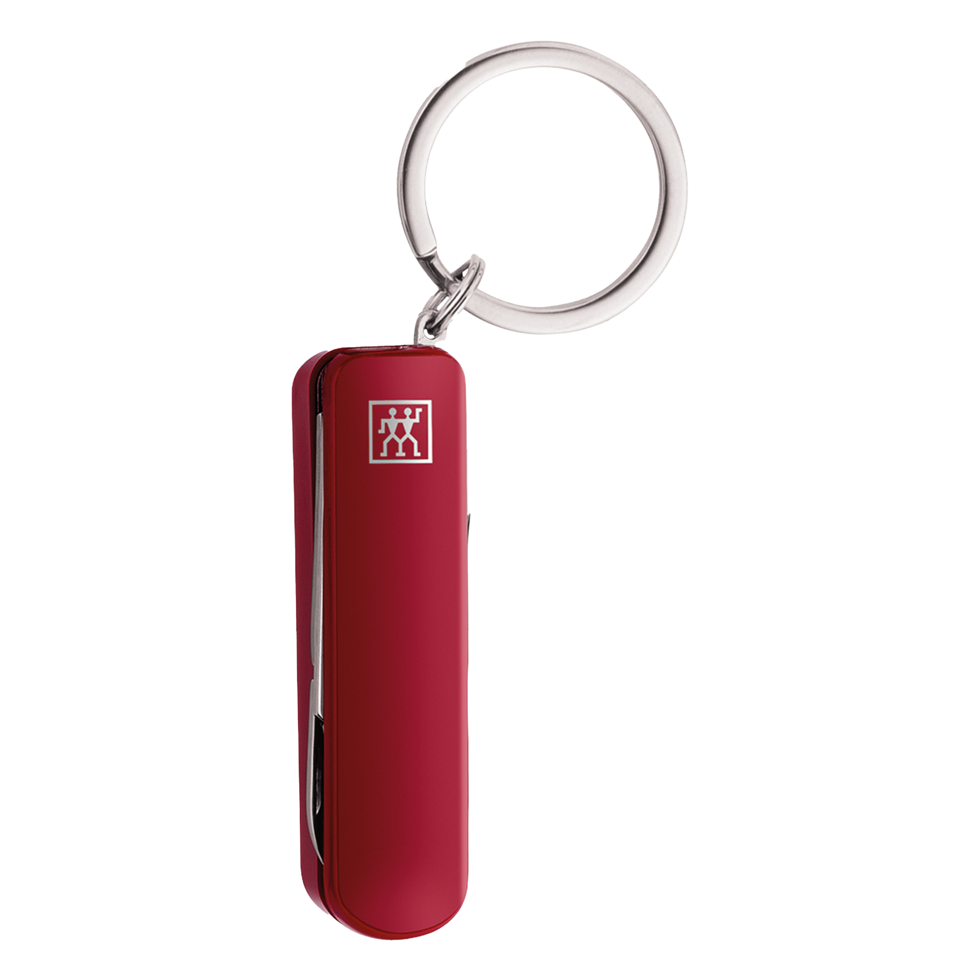 ZWILLING Classic Nagelpflege Multi-Tool mit Nagelknipser, Nagelfeile, Schere und Taschenmesser in rot.