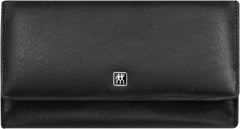 Frontalansicht eines ZWILLING Premium Sets 5tlg. in schwarz mit den meistgenutzten Pflegeinstrumenten aus rostfreiem Edelstahl.